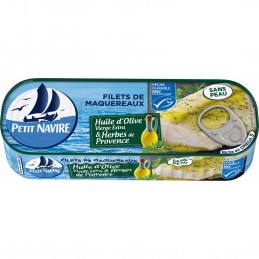 不含橄榄油的MSC鲭鱼片和普罗旺斯 PETIT NAVIRE