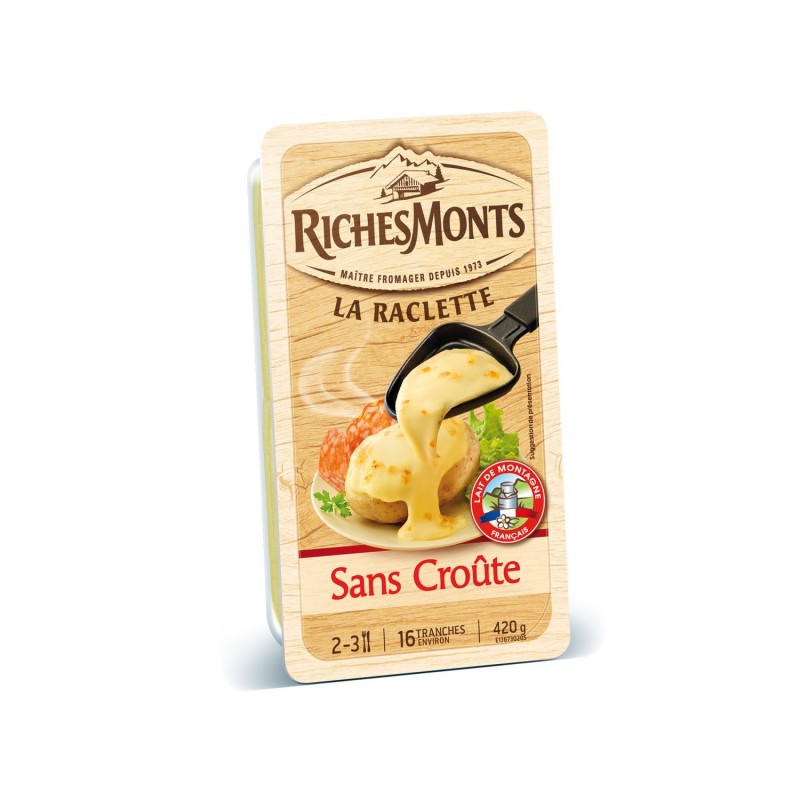 RICHES MONTS rindless raclette cheese