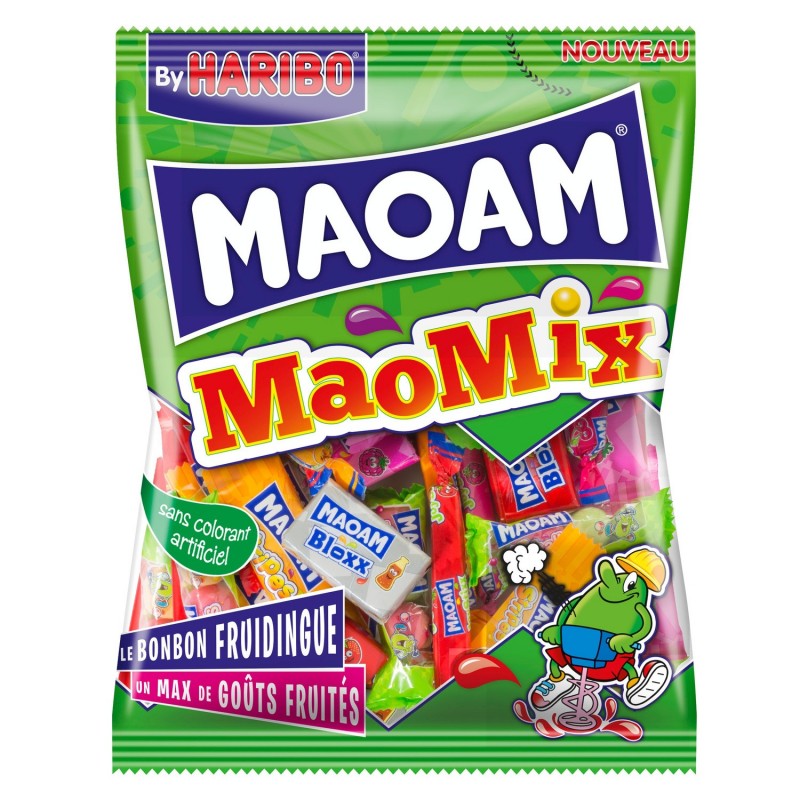 HARIBO - Maoam Stripes - Bonbon Pâte à Mâcher - Sachet Bonbons