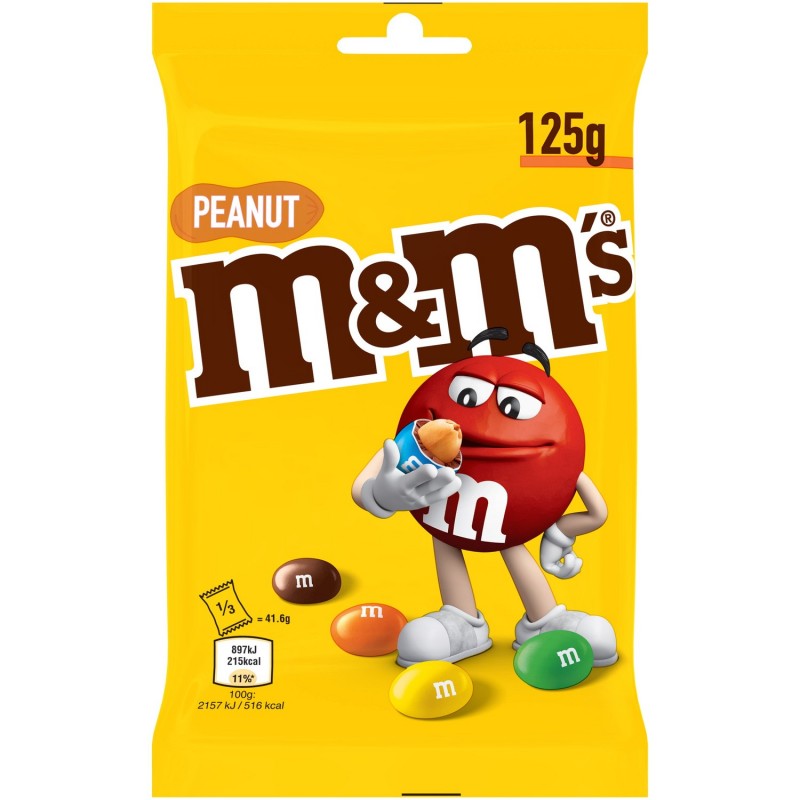 Cacahuètes enrobées de chocolat au lait M&M's Peanut 105g - Kreyolida