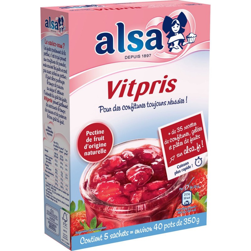 Gelling agent for Vitpris ALSA jams