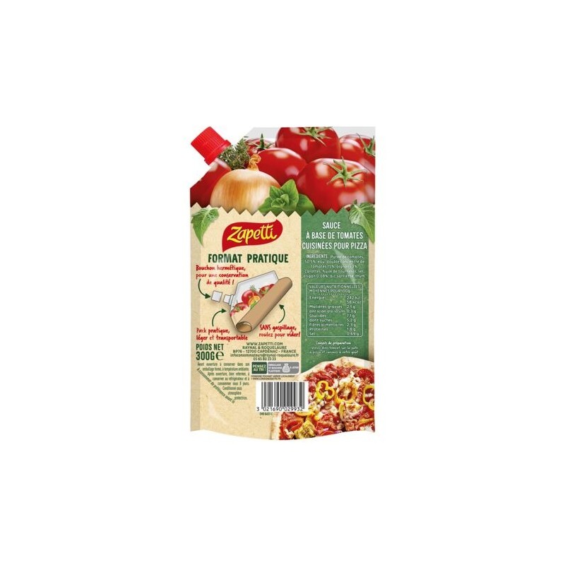 Sauce tomate cuisinée pour pizza ZAPETTI
