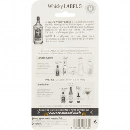Kit Whisky Label 5 Classic Black 700ml + Dois Copos