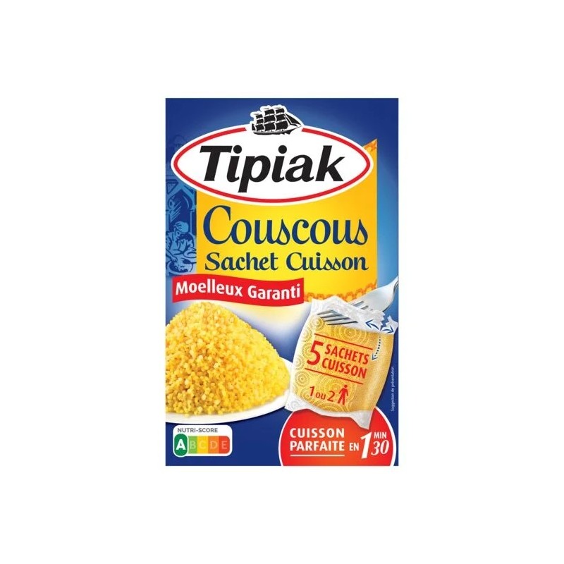 Couscous sachet cuisson TIPIAK
les 5 sachets de 100 g