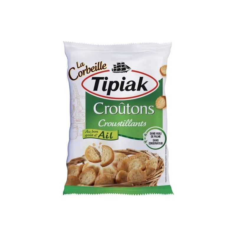 Croûtons à l'ail TIPIAK le sachet de 300g