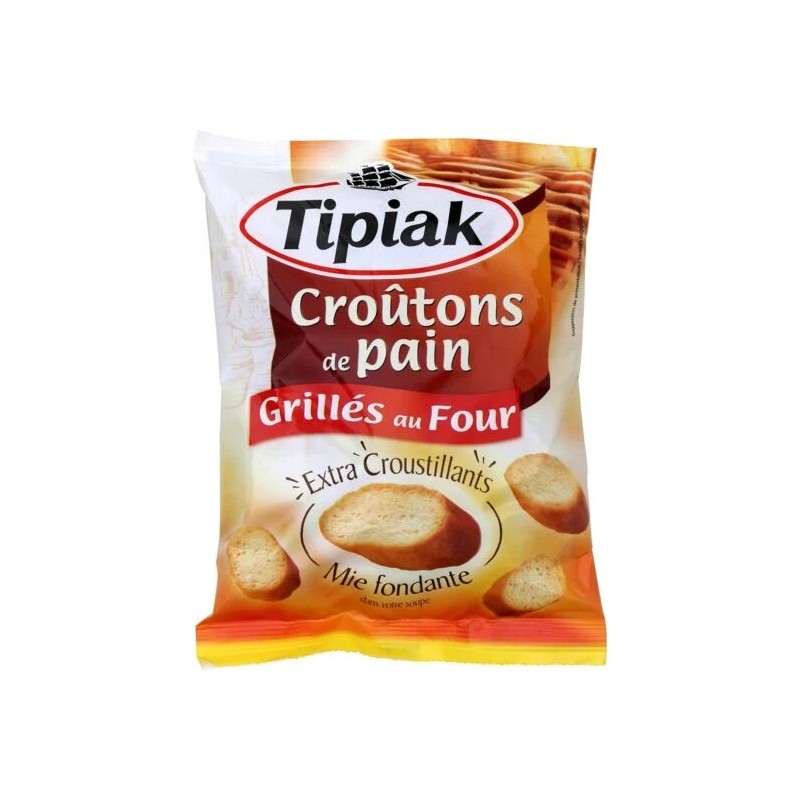 Croûtons de pain grillés Tipiak le sachet de 80 g
