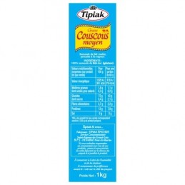 Couscous grain moyen TIPIAK la boite de 1 kg