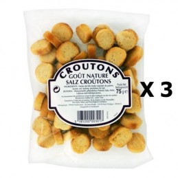 lot 3x Croûtons Nature