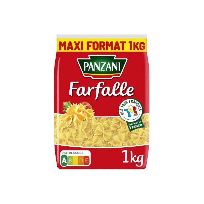 Pâtes farfalle PANZANI le paquet de 1 kg