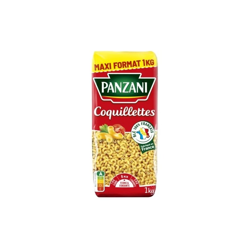 Pâtes coquillettes PANZANI le paquet de 1 kg