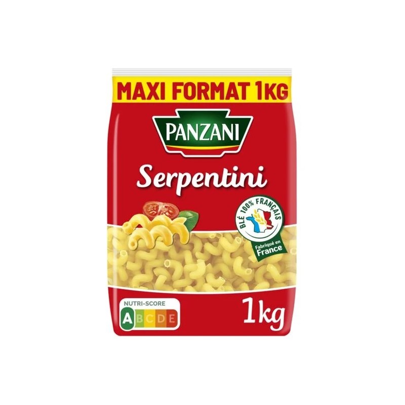 Pâtes serpentini PANZANI le paquet de 1 kg