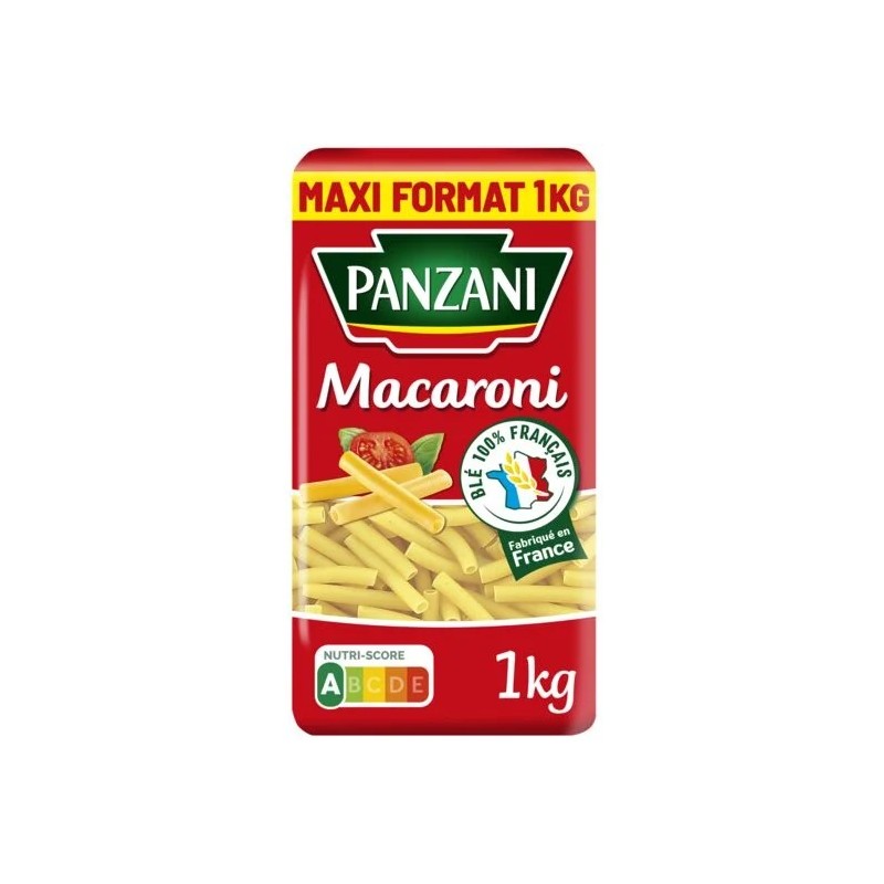 âtes macaroni PANZANI
le paquet de 1 kg