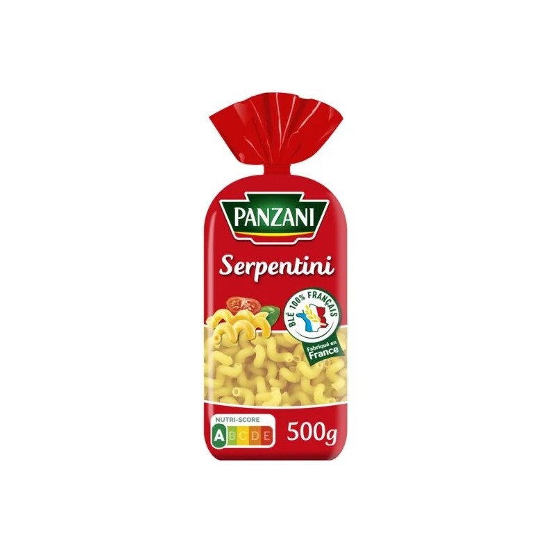 Pâtes serpentini PANZANI
le paquet de 500 g
