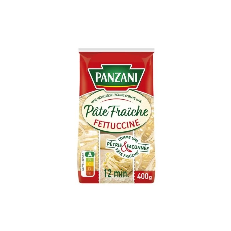 Pâtes fettuccine PANZANI
le paquet de 400 g Pâtes fettuccine PANZANI
le paquet de 400 g