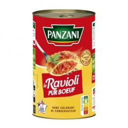Plat cuisiné ravioli pur bœuf PANZANI la boîte de 1,2kg