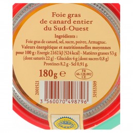 Foie gras de canard cru du Sud-Ouest REFLETS DE FRANCE : le foie