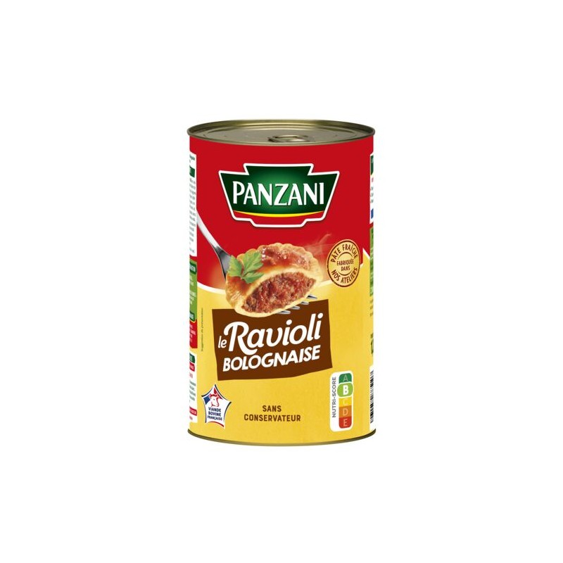 Plat cuisiné ravioli bolognaise PANZANI la boîte de 1,2kg