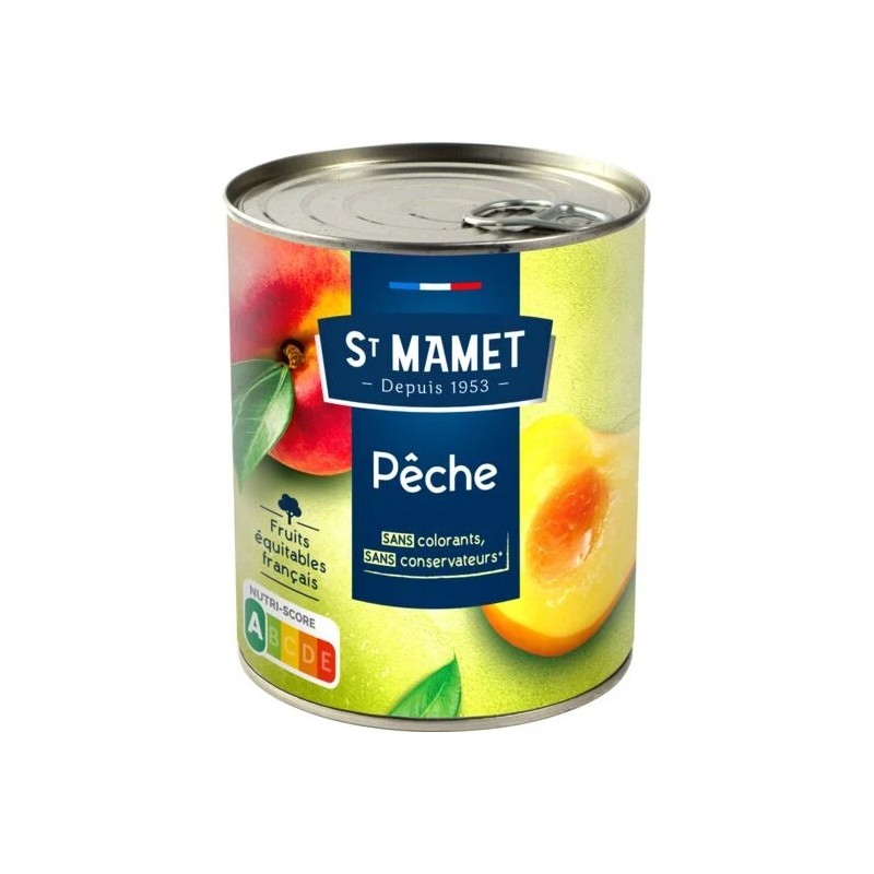 Hedelmiä siirapissa: persikoita St. Mamet'sta
475 g netto valutettu tölkki