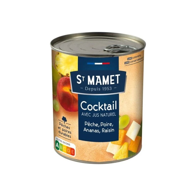 Fruits au sirop Cocktail ST MAMET
la boite de 500 g net égoutté