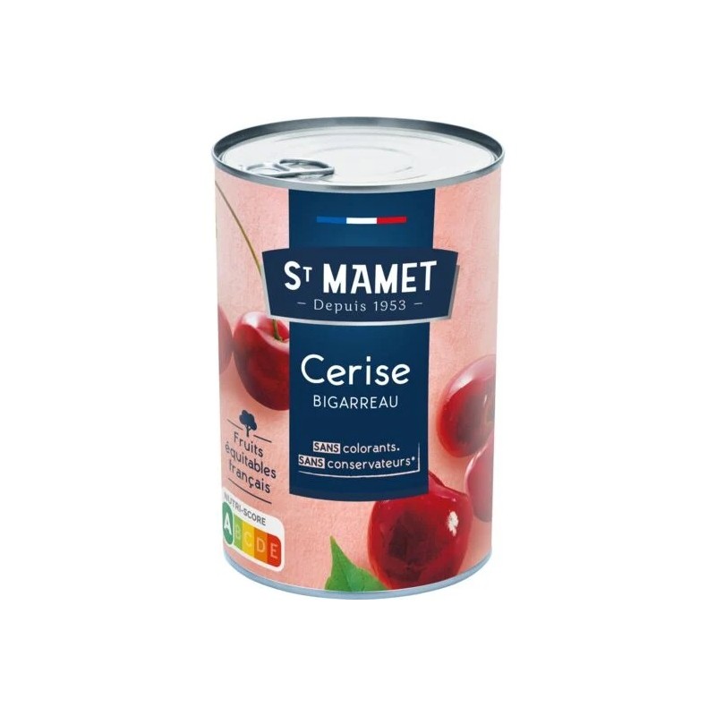 Fruits au sirop bigarreaux ST MAMET
la boite de 240 g net égoutté Fruits au sirop bigarreaux ST MAMET
la boite de 240 g net égoutté