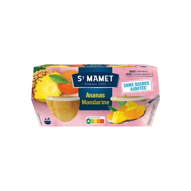 Fruits au sirop ananas et mandarine ST MAMET