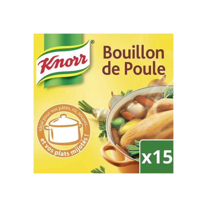 Bouillon de poule KNORR
les 15 tablettes de 10 g