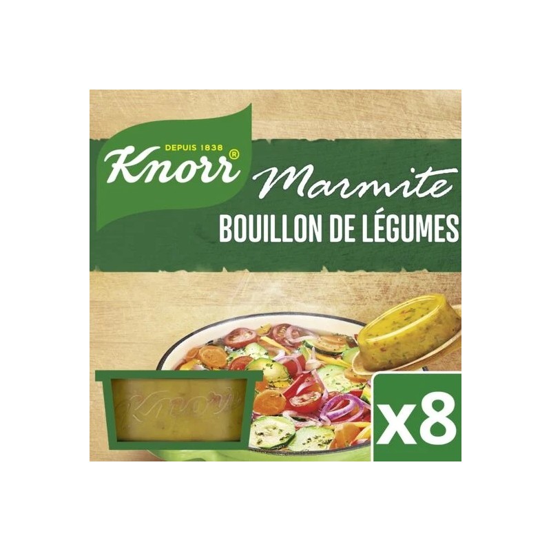 Bouillon de légumes marmite KNORR
les 8 marmites de 28 g