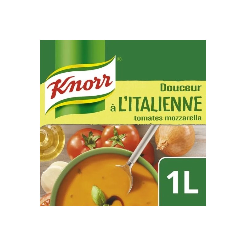 Soupe tomates mozzarelle KNORR
la brique de 1 l