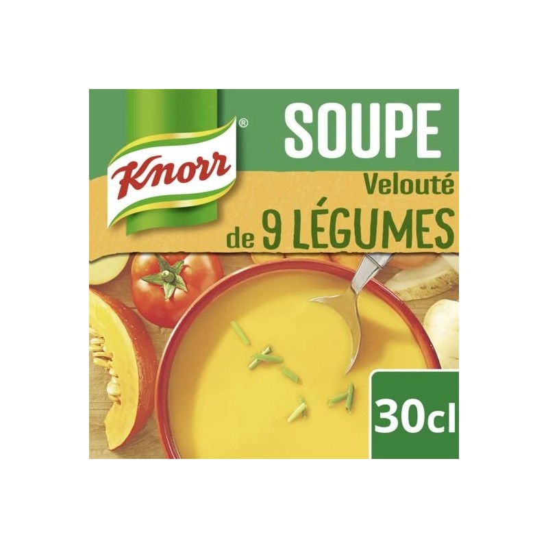 Soupe velouté de 9 légumes KNORR la brique de 30 cl