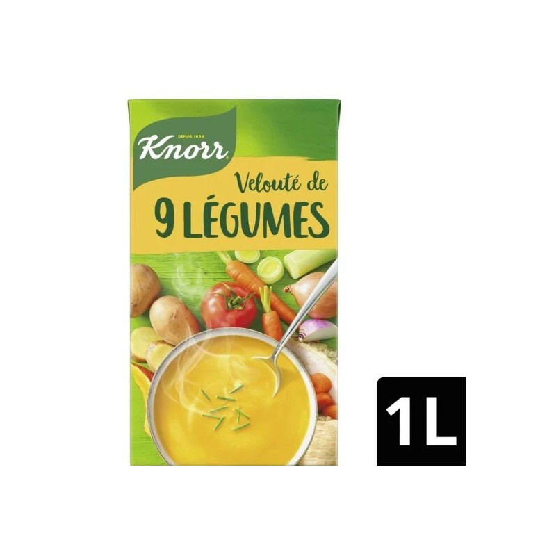 Soupe velouté 9 légumes KNORR
la brique de 1 l