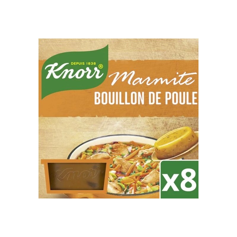 KNORR kananliemi Marmite-kannussa (8 x 28 g purkkia)