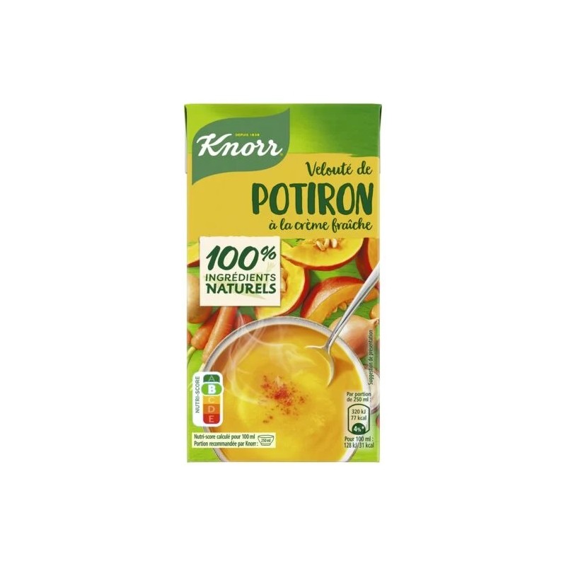 soupe Velouté Potiron Crème Fraîche KNORR