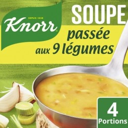 脱水汤含 9 种KNORR蔬菜，105 克小袋