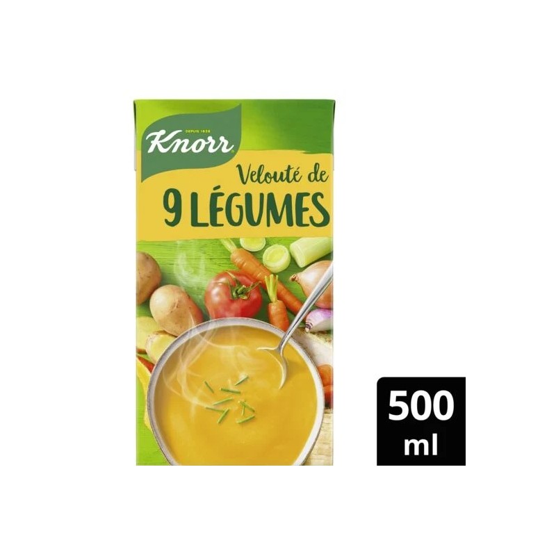 KNORR Soupe veloutée 9 légumes 2 personnes 2x30cl pas cher 