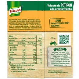Soupe Potiron Crème Fraîche KNORR
la brique de 30 cl