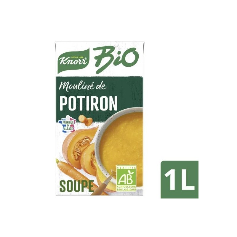 Knorr Soupe déshydratée Bio Potiron Carottes 