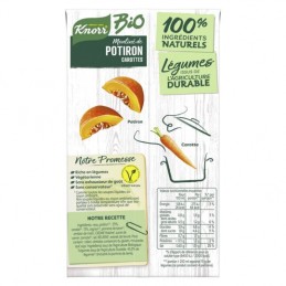 Soupe Moulinée de Potiron Carotte bio KNORR la brique de 1L