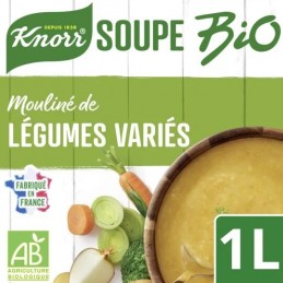 Soupe moulinée de legumes varies bio KNORR la brique de 1 L