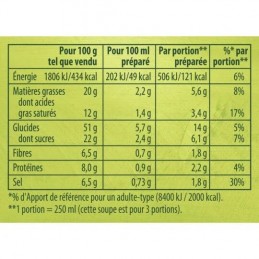 Soupe déshydratée douceur de 9 légumes touche de crème KNORR
le sachet de 84 g