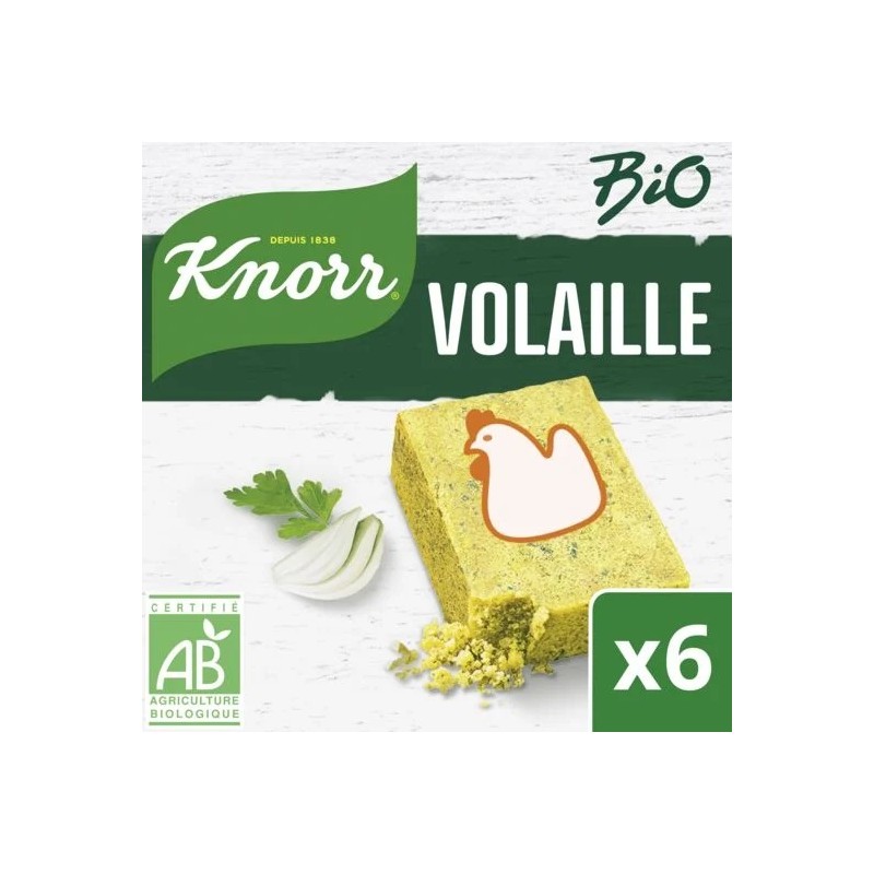 Bouillon de poule bio KNORR
les 6 tablettes de 10 g