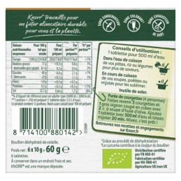 Bouillon de poule bio KNORR les 6 tablettes de 10 g