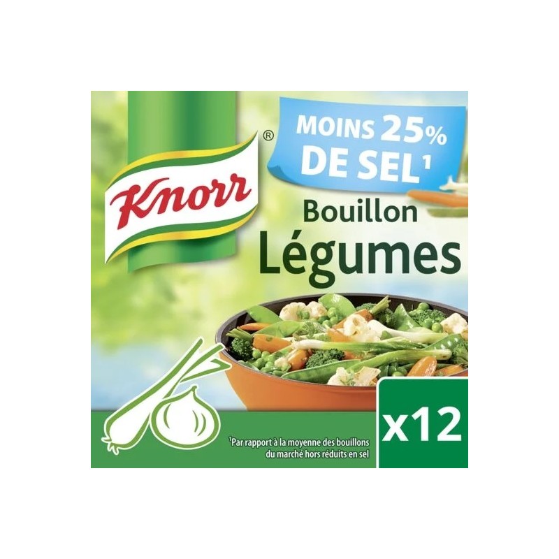 Bouillon de légumes réduit en sel KNORR