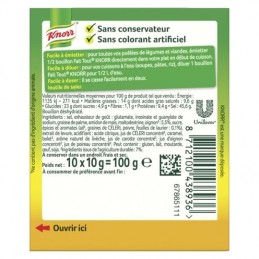 Bouillon 100% végétal Fait Tout KNORR la boite de 10 cubes - 100 g