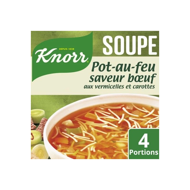 Soupe déshydratée pot au feu vermicelles et carottes KNORR