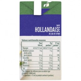Sauce Hollandaise au Jus de Citron KNORR la brique de 30 cl