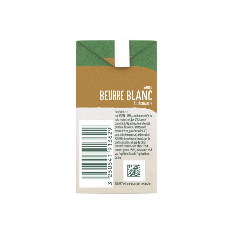 Sauce beurre blanc échalote KNORR la brique de 30 cl