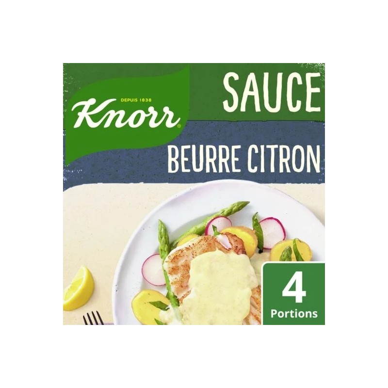 Sauce déshydratée beurre citron KNORR
le sachet de 42 g