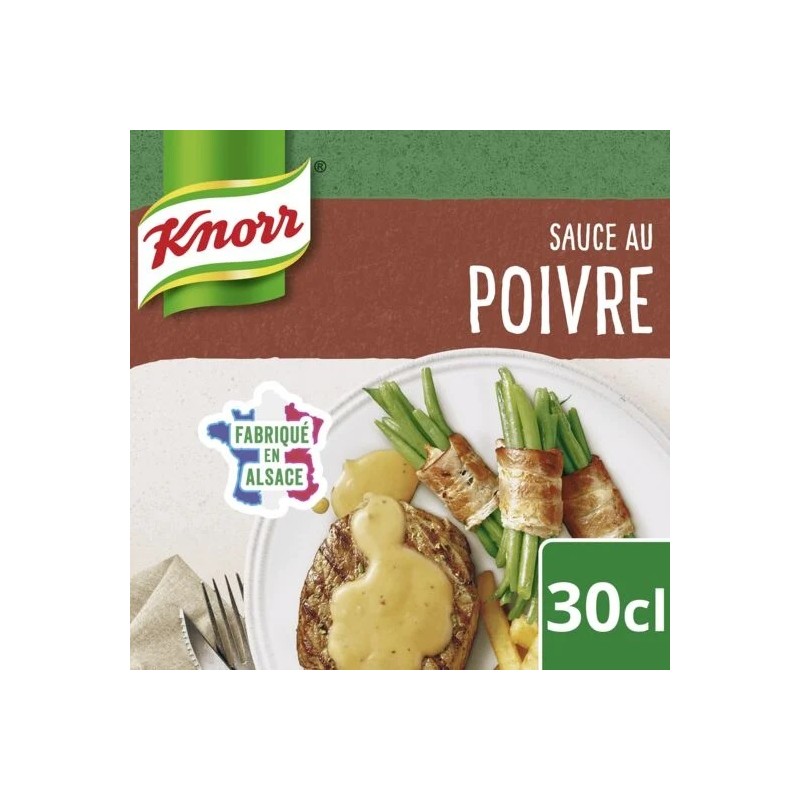 Sauce Poivre Crème Fraîche KNORR la brique de 30 cl