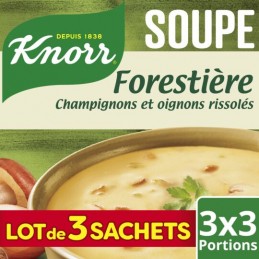 Soupe déshydratée Forestière Champignons KNORR
les 3 sachets de 85g