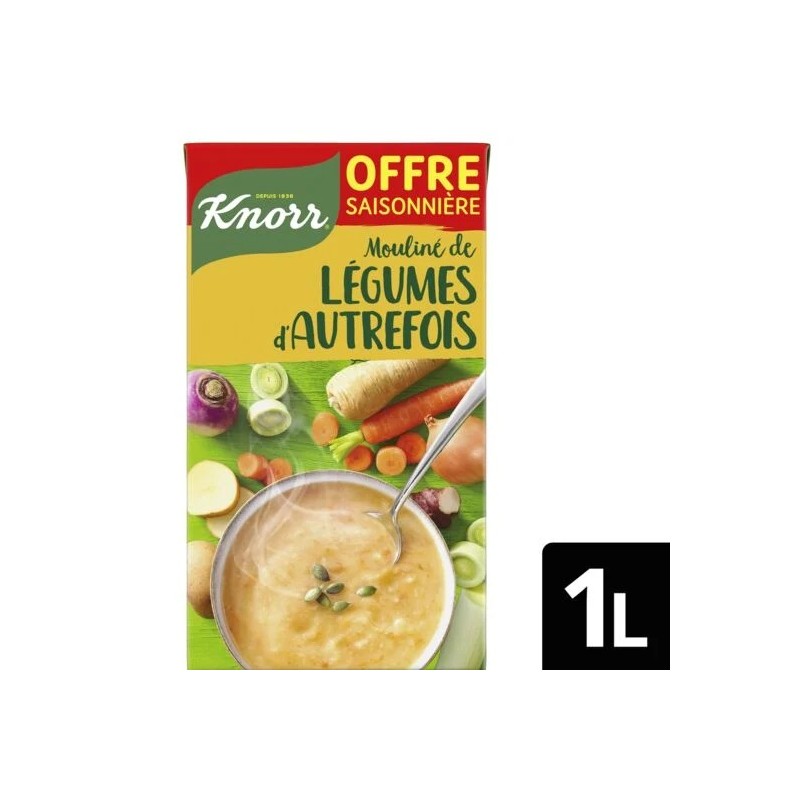 Soupe Liquide Mouliné de Légumes d'Autrefois KNORR
la brique de 1L